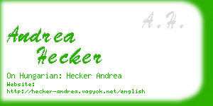 andrea hecker business card